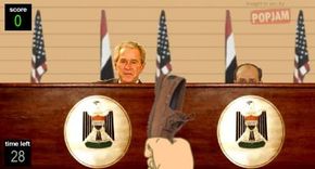 Hit Bush with your shoe