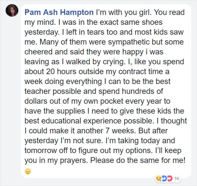 American Teacher Lets It All Out Before She Leaves Her Job Forever