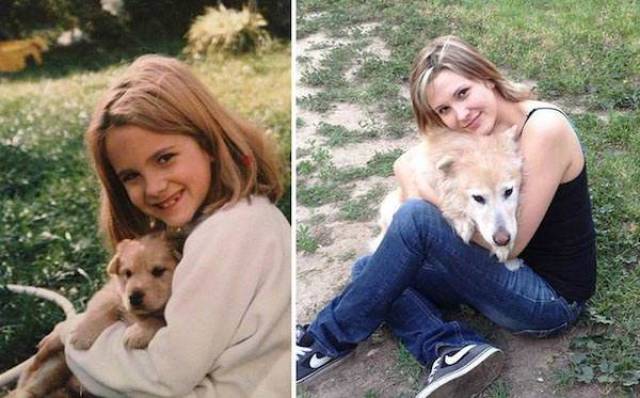 Adorable Dog Photos, Recreated Several Years Later