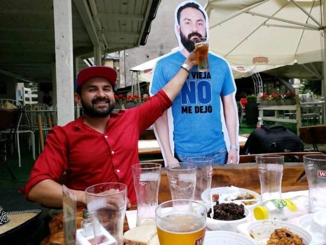 When Your Wife Doesn’t Let You Go To The World Cup, You Go There As A Cardboard