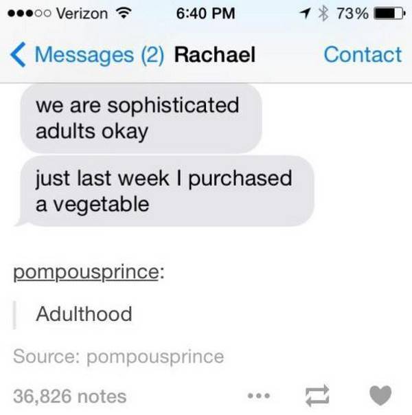 Being Adult Brings New Memes To The Table