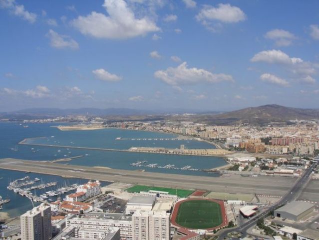 Gibraltar airport runway crosses the road to Spain (12 pics)