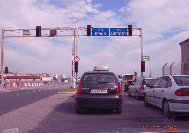 Gibraltar airport runway crosses the road to Spain (12 pics)