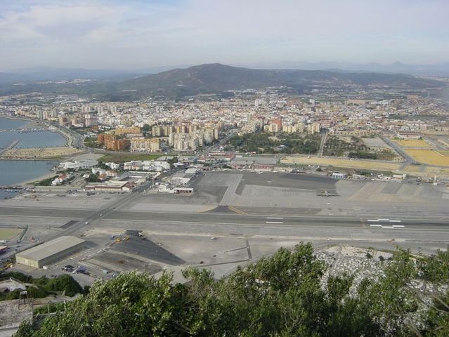 Gibraltar airport runway crosses the road to Spain (12 pics)