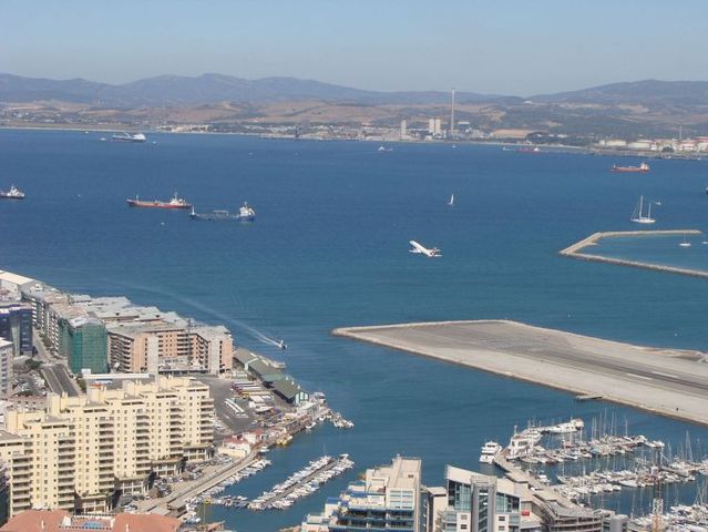 Gibraltar airport runway crosses the road to Spain (12 pics)