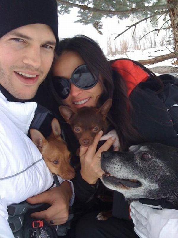 Private photos of Demi Moore and Ashton Kutcher (9 photos + text)