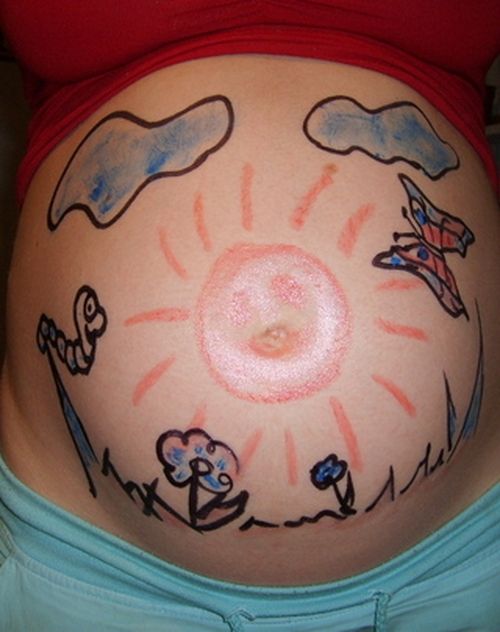 funny drawings. 18 Funny drawings on pregnant