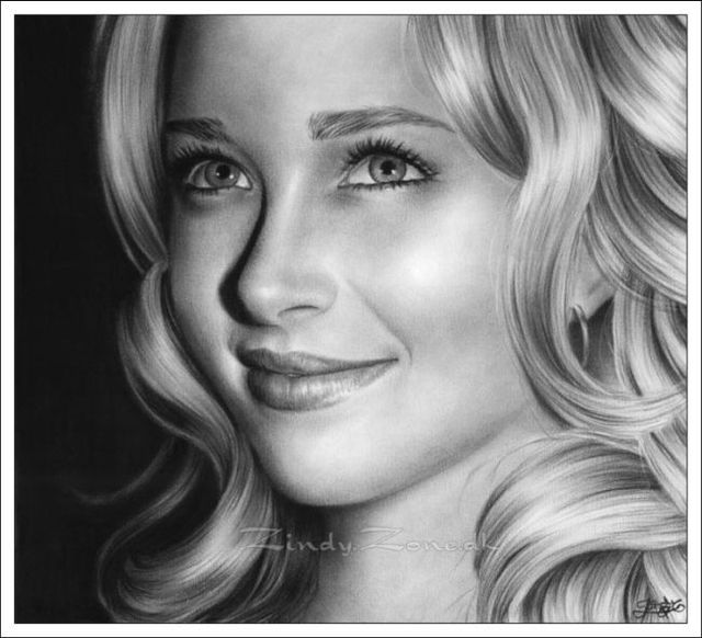 Zindy S D Nielsen a young artist passionate of drawing with a pencil
