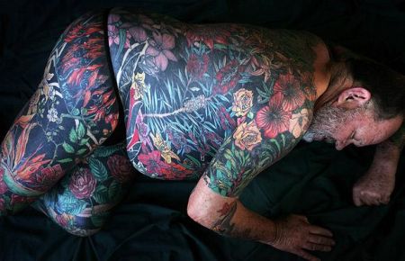 most tattooed man. The 65-year-old has pledged to