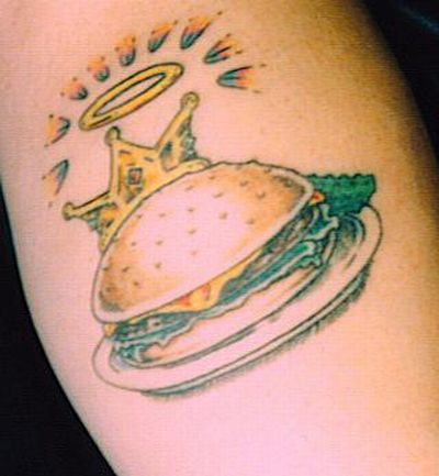 Hamburger tattoos (12 pics)