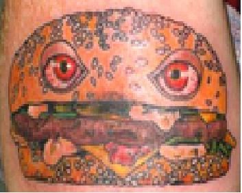 Hamburger tattoos (12 pics)