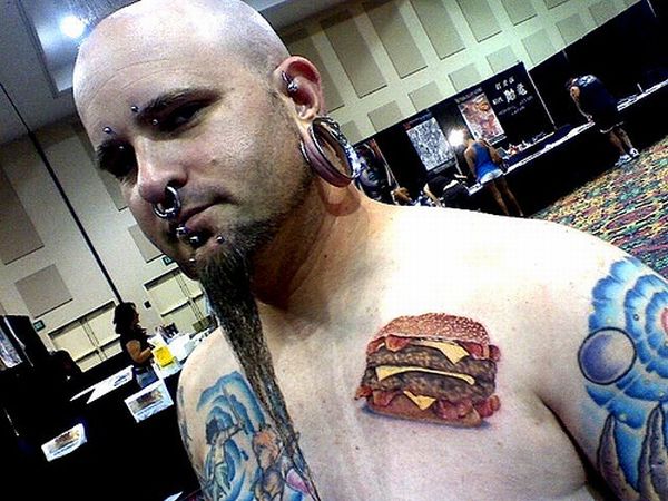Hamburger tattoos (12 pics)