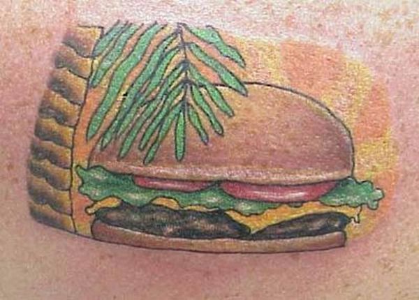 Hamburger tattoos (12 pics)