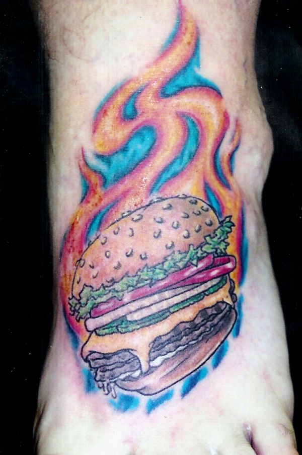 Hamburger tattoos (12 pics)