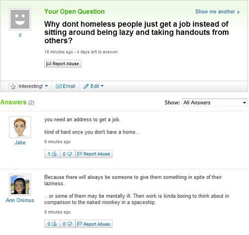 funny questions and answers. 1 Funny Yahoo questions and