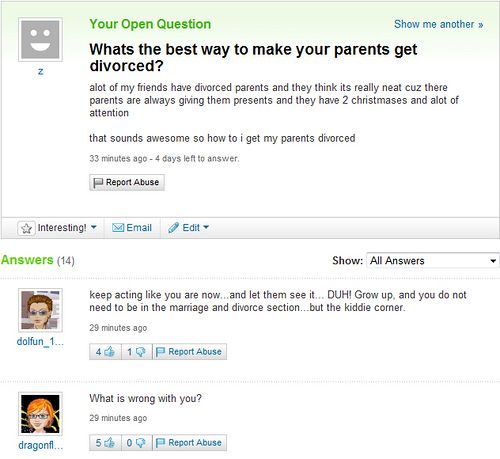 funny questions and answers. 22 Funny Yahoo questions and