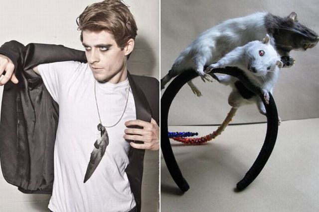 Freaky taxidermy jewelry – How about a dead rat in your bowtie? (4 pics)
