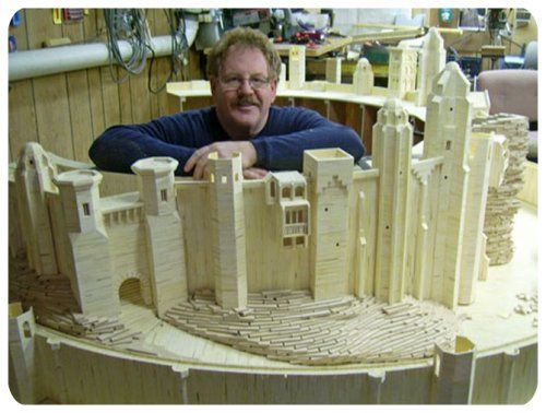 7 The castle of the Lord of the Rings with matchsticks (9 pics)