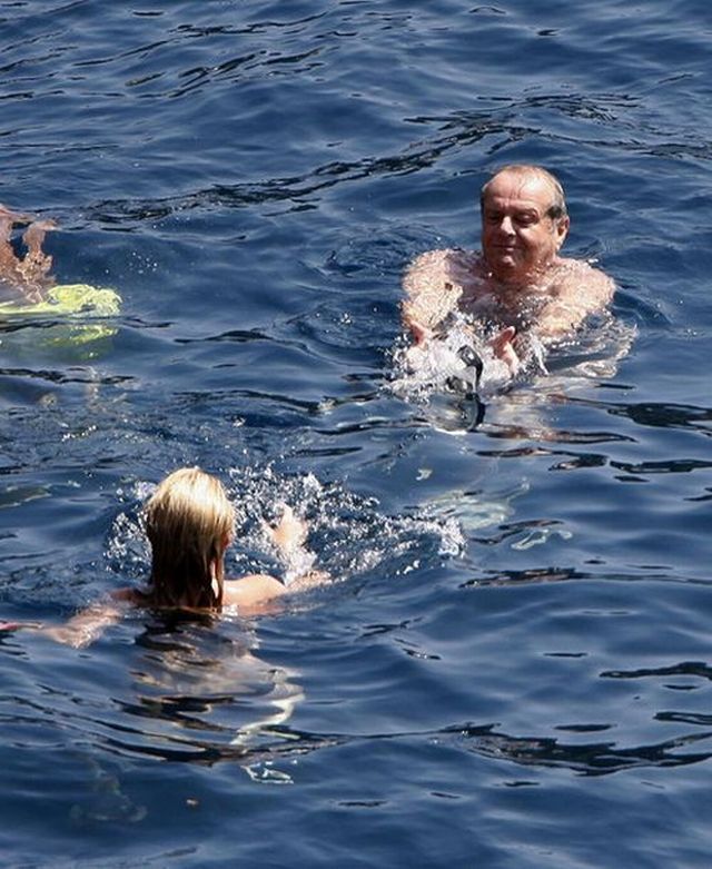 Jack Nicholson having fun out in the sea (12 pics)