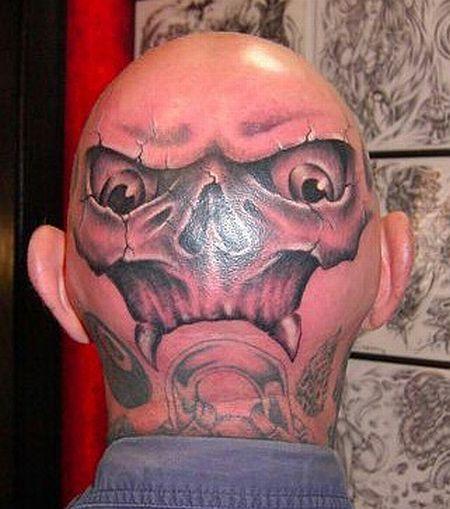 25 Tattoos on bald and shaved heads 25 pics 
