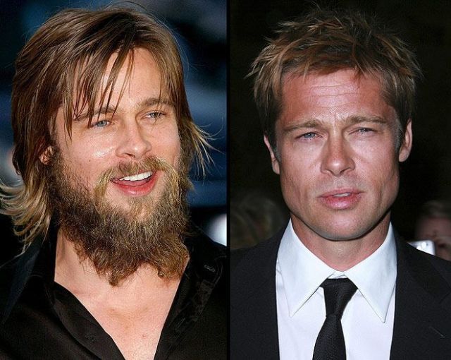 Long Hair Male Celebrities. Celebs with and without a