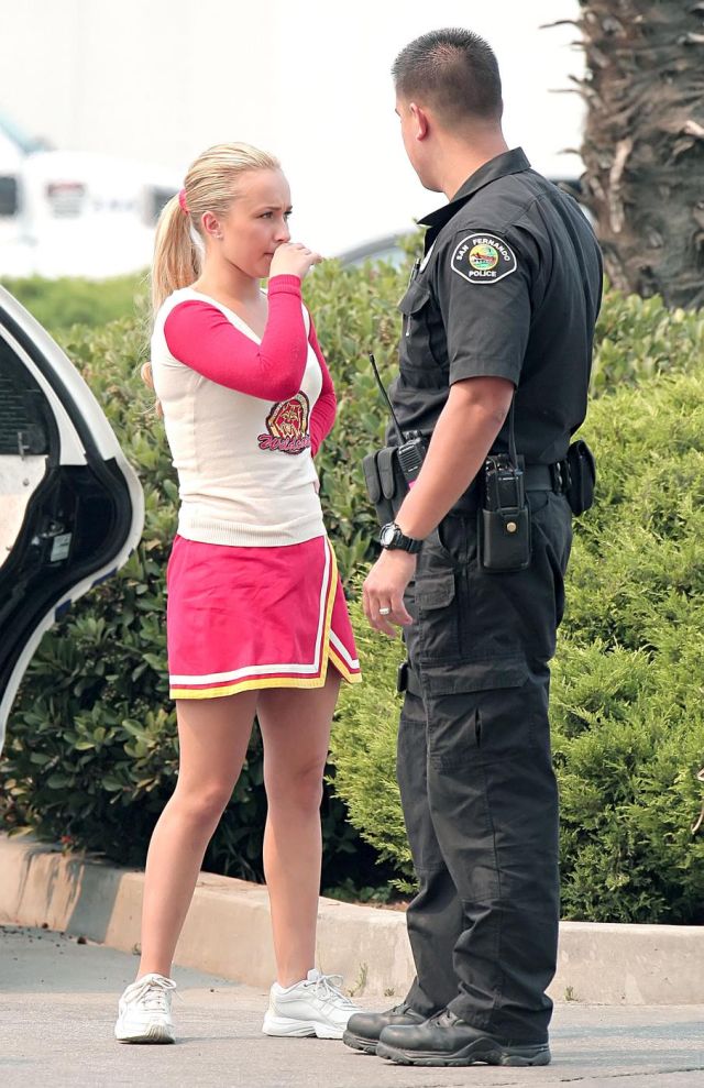 Hayden Panettiere In A Pink Cheerleader Outfit It Fits