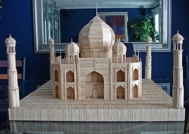 A miniature city made out of millions of toothpicks (16 pics)
