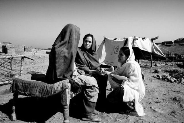 Return to Beautiful Black and White Photos of Angelina Jolie in Afghanistan
