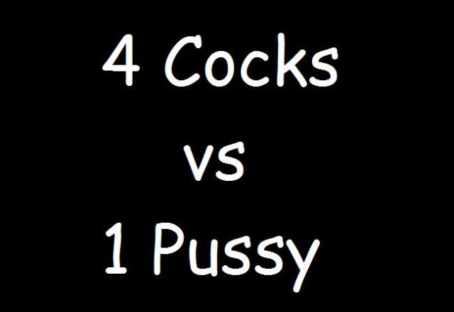 1 4 Cocks vs 1 Pussy 2 pics 