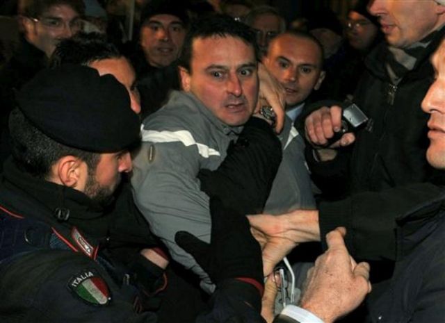 Berlusconi Gets a Broken Nose and Loses Two Teeth during the Assault (7 pics+1 video)