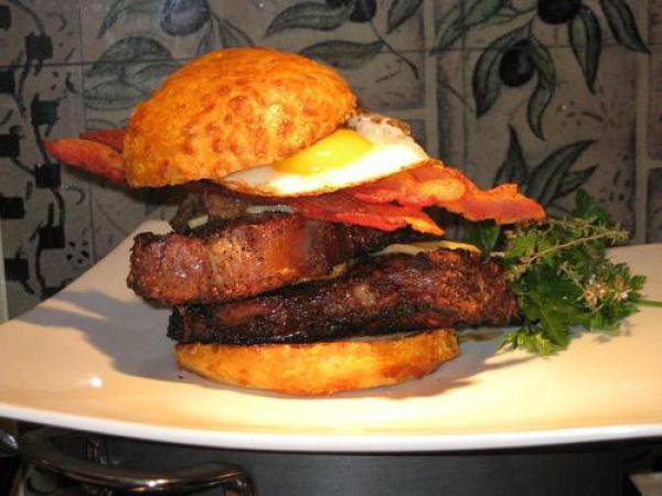 super stack heart attack burger vortex. hot heart-attack grill Triple