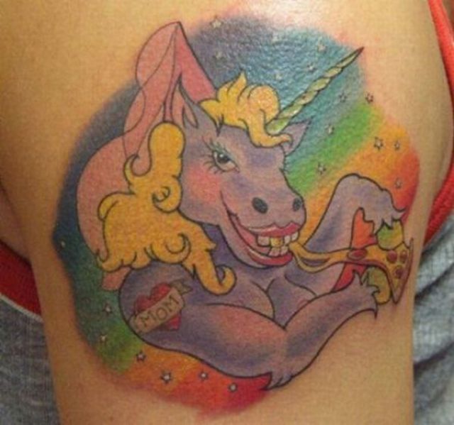 unicorn tattoos. Weird Unicorn Tattoos (51 pics