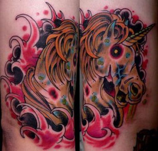 unicorn tattoos. Return to Weird Unicorn Tattoos (51 pics)