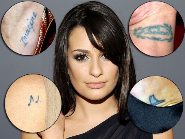 where are lea michele tattoos. Lea Michele