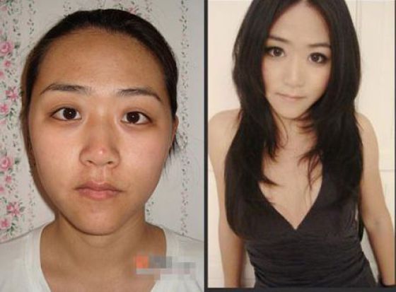 Asian Babes Makeup: Before and After