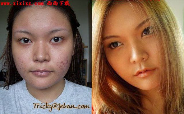 Asian Babes Makeup: Before and After