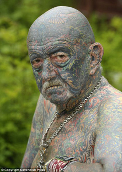 69-Year-old UK Man Likes Tattoos
