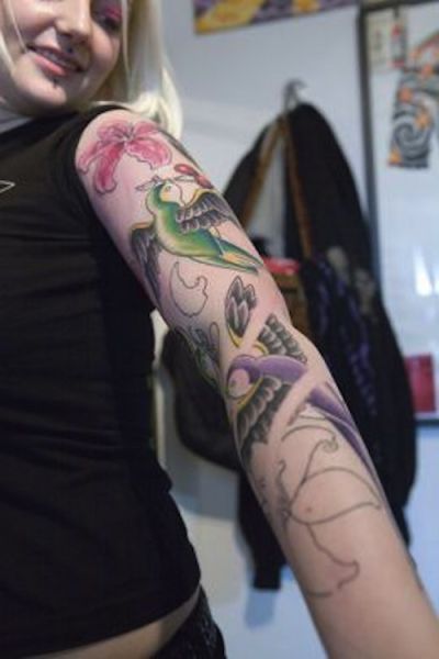 Hot Chicks With Sleeve Tattoos
