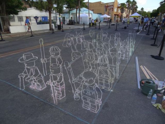 Awesome 3D Sidewalk Chalk Drawing