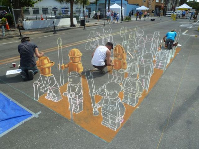 Awesome 3D Sidewalk Chalk Drawing