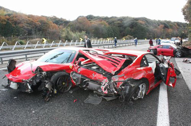 Probably the Most Expensive Car Crash Ever