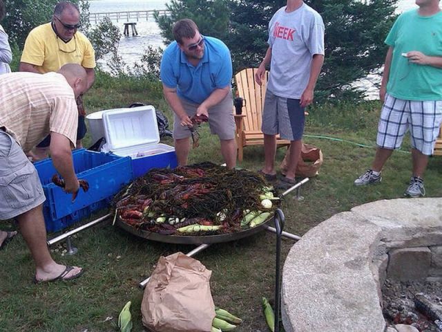 Delicious Outdoor Lobster Feast