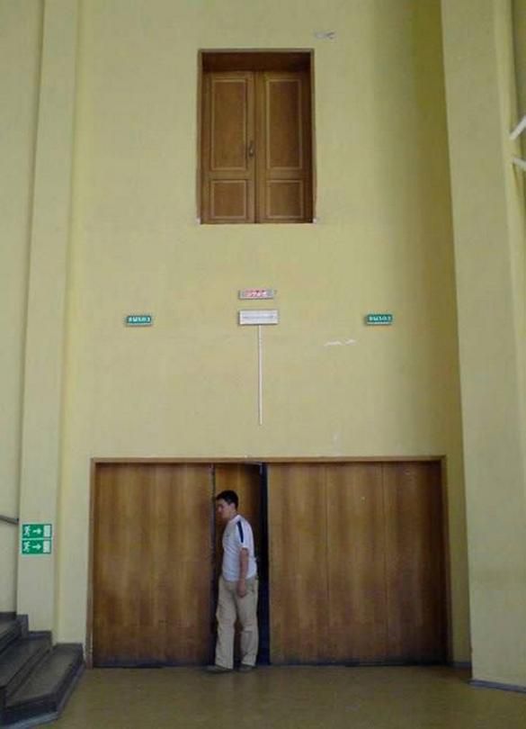 Construção hilariante falha