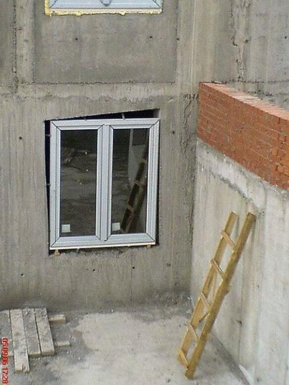 Construção hilariante falha