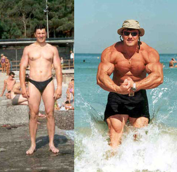 Before and After Muscle Men