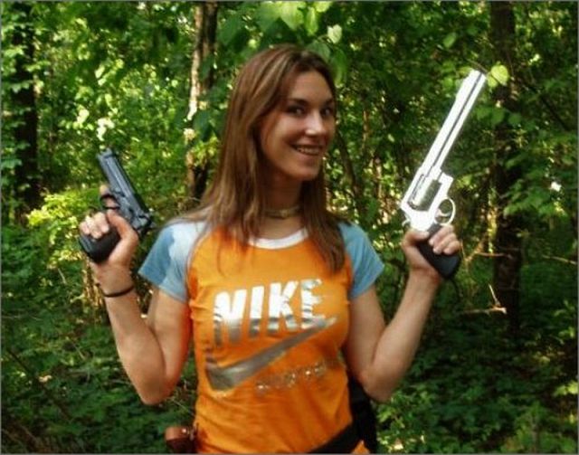 Cute Girls and Guns Go Well Together