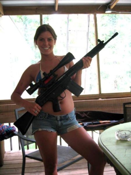 Cute Girls and Guns Go Well Together
