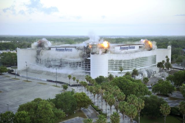 Orlando Magic Arena Blown Up