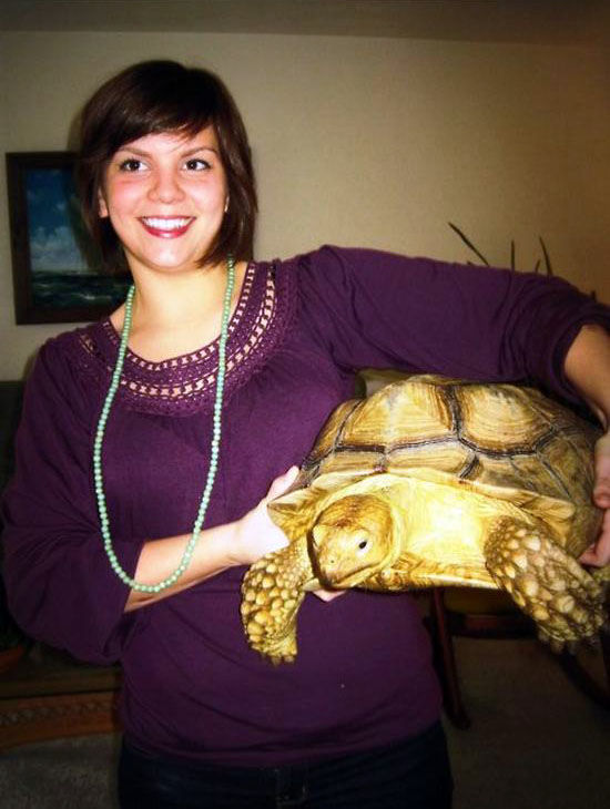 Young Girl and Turtle Grow Up Together