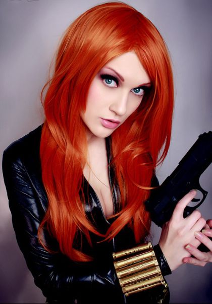 Busty Girls in the Black Widow Costumes 21 pics 